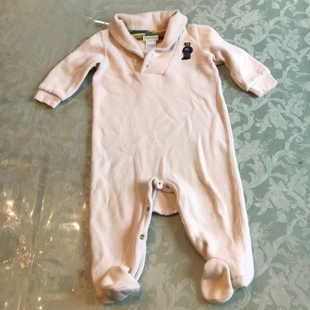 Ralph Lauren Unisex Cream Knit Bodysuit